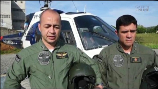 Equipe do Notaer fala sobre sobrevoo em morro atingido por pedra em Vila Velha