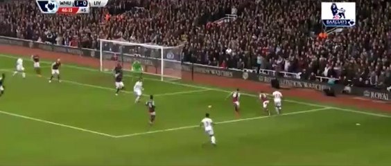 Emre Can Big Chance |  West Ham vs Liverpool 2/1/2016