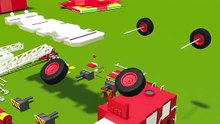 Fire trucks for children kids. Fire trucks responding. Construction game. Cartoons for children