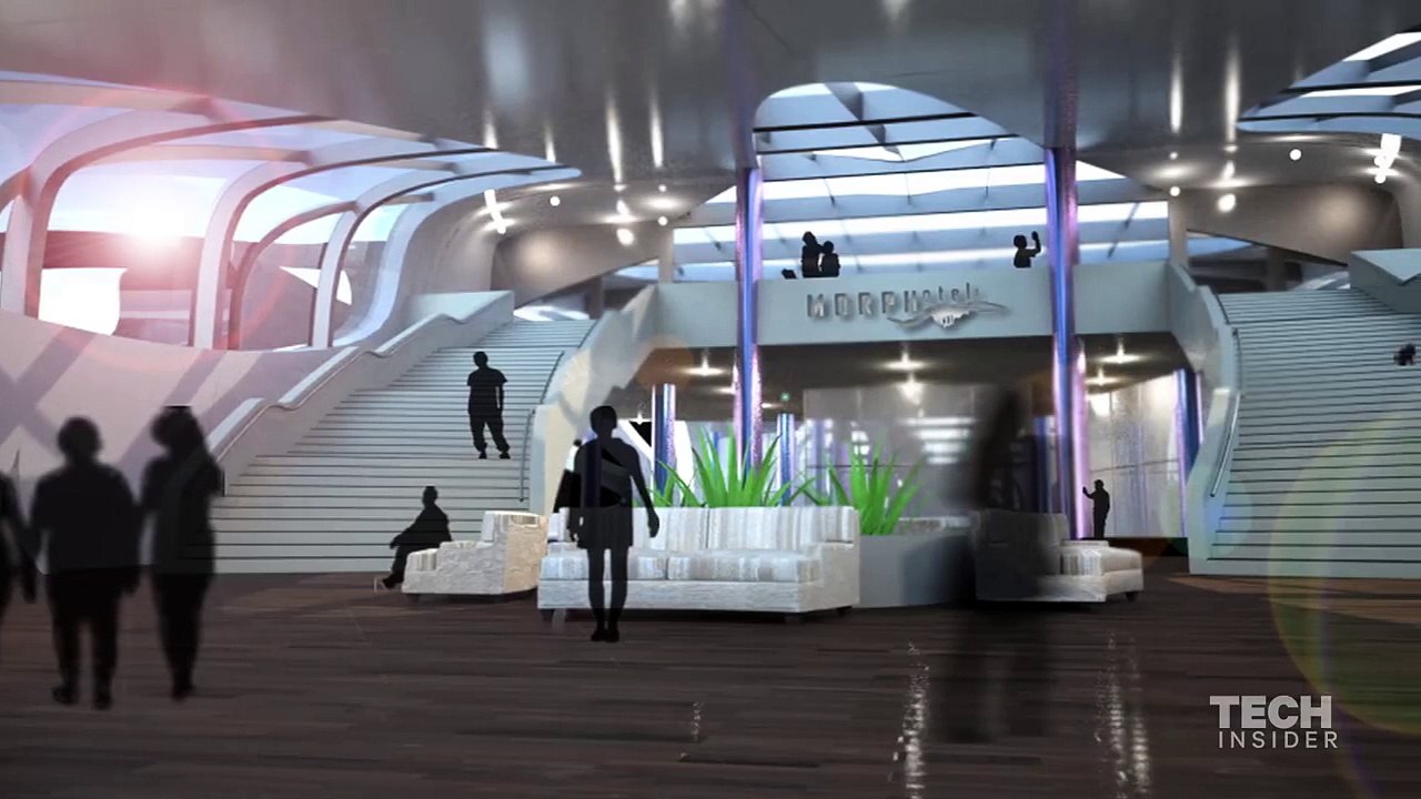 FUturistic floating hotel