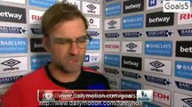 Jürgen Klopp Reaction on West Ham 2 - 0 Liverpool Premier League 2-1-2016