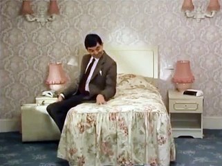 Mr. Bean Trying Out His Bed