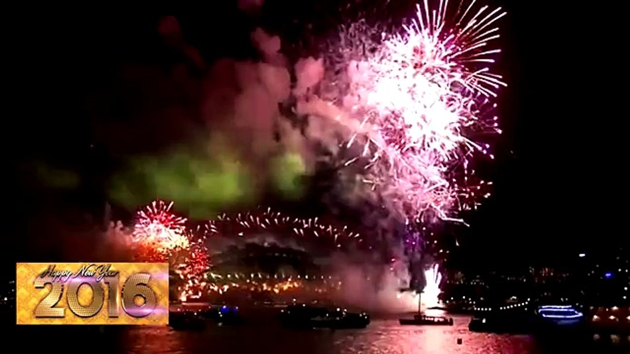 New Year Fireworks 2016 Times Square USA New York london Sydney Dubai Rio Janeiro Tokio Japan