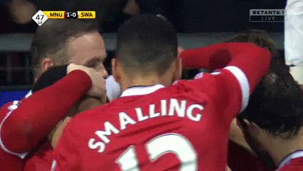 Anthony Martial Goal - Manchester United 1-0 Swansea - 02-01-2016