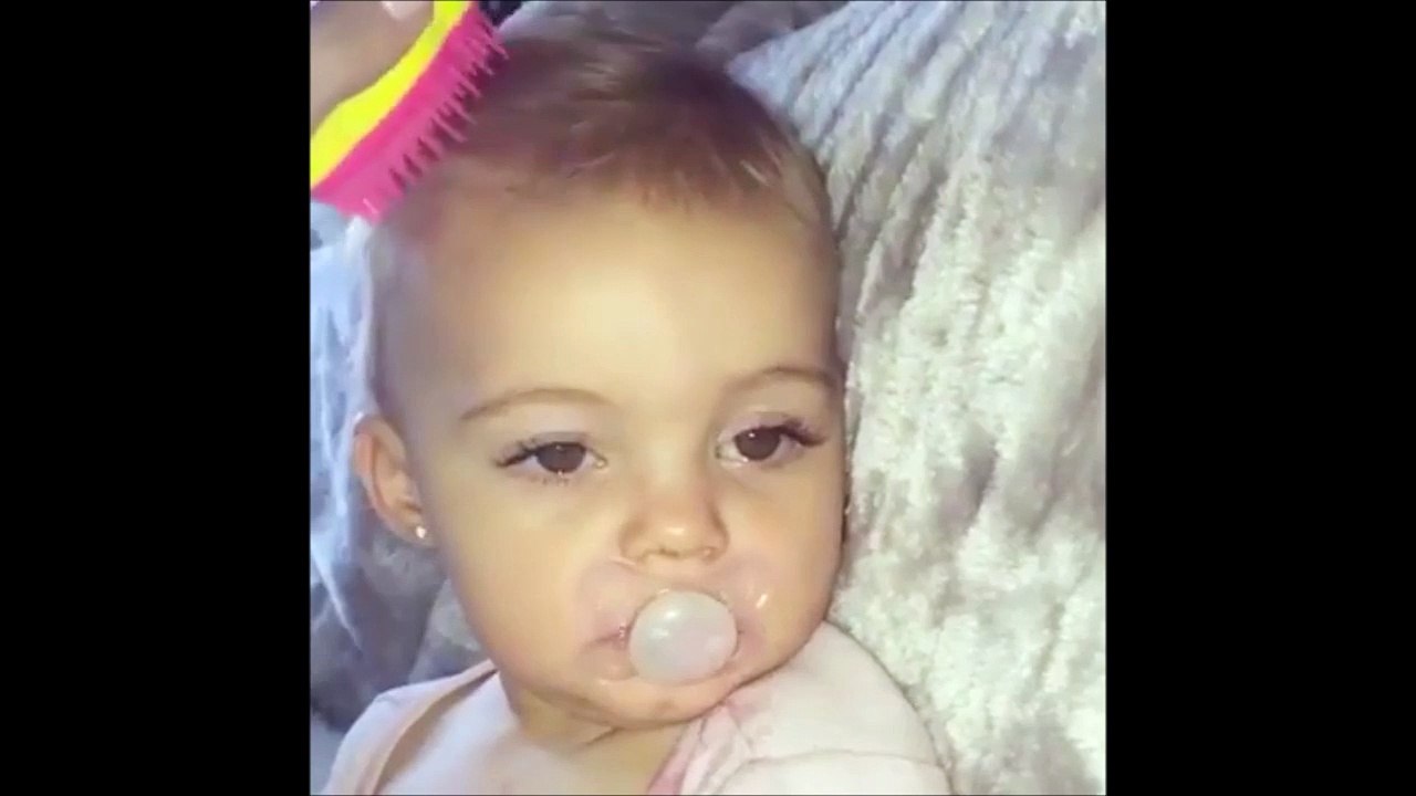 Falling asleep or not - Cute little girl loves massages