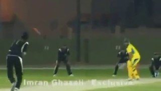 Wasim Akram Bowling After many Years and Bowled Out