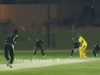 Wasim Akram Bowling After many Years and Bowled Out