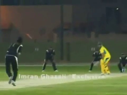 Wasim Akram Bowling After many Years and Bowled Out