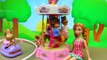 Barbie Amusement Park with Frozen Elsa & Annas Kids at Kelly Fun Fair Kiddie Rides Bumper
