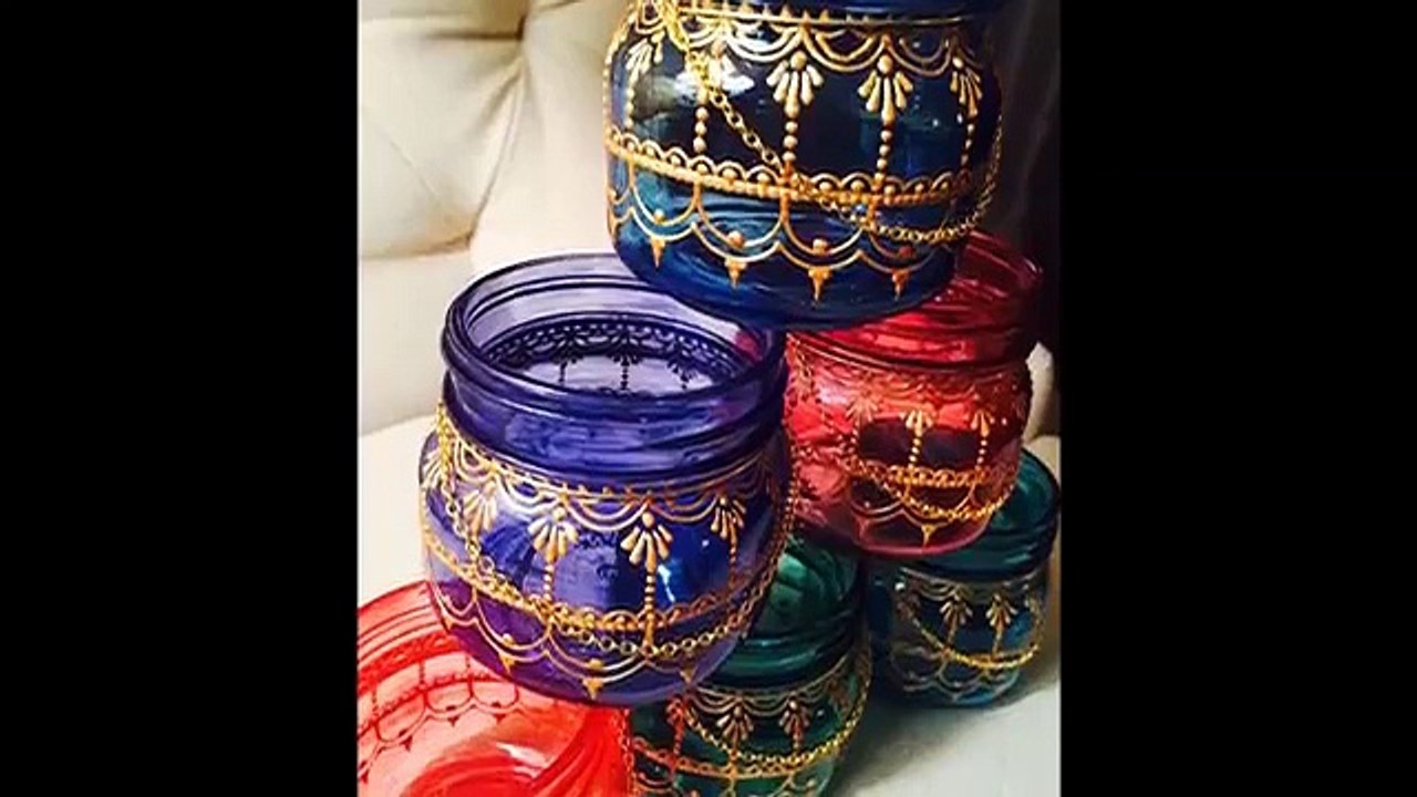 Attractive Henna Inspired Moroccan Jar Bottle