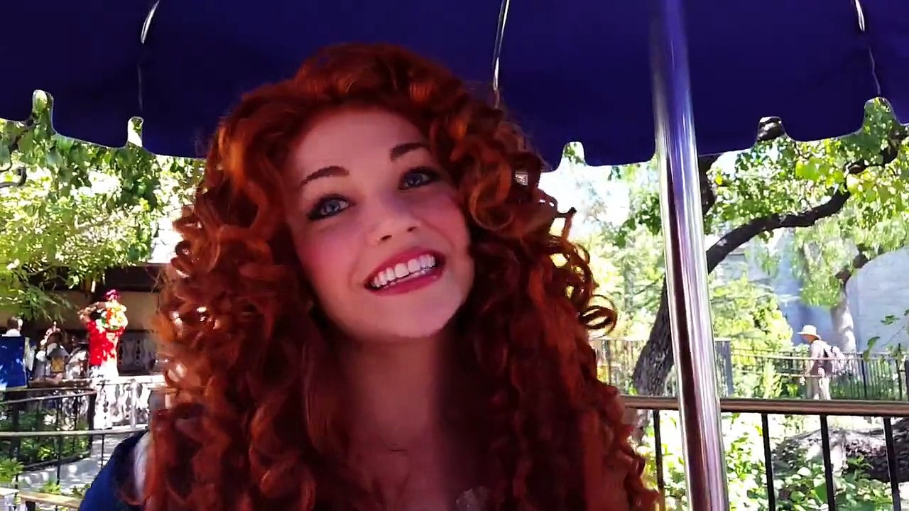 BRAVE MERIDA IS SUPER FUN & SMART  DISNEYLAND CA!