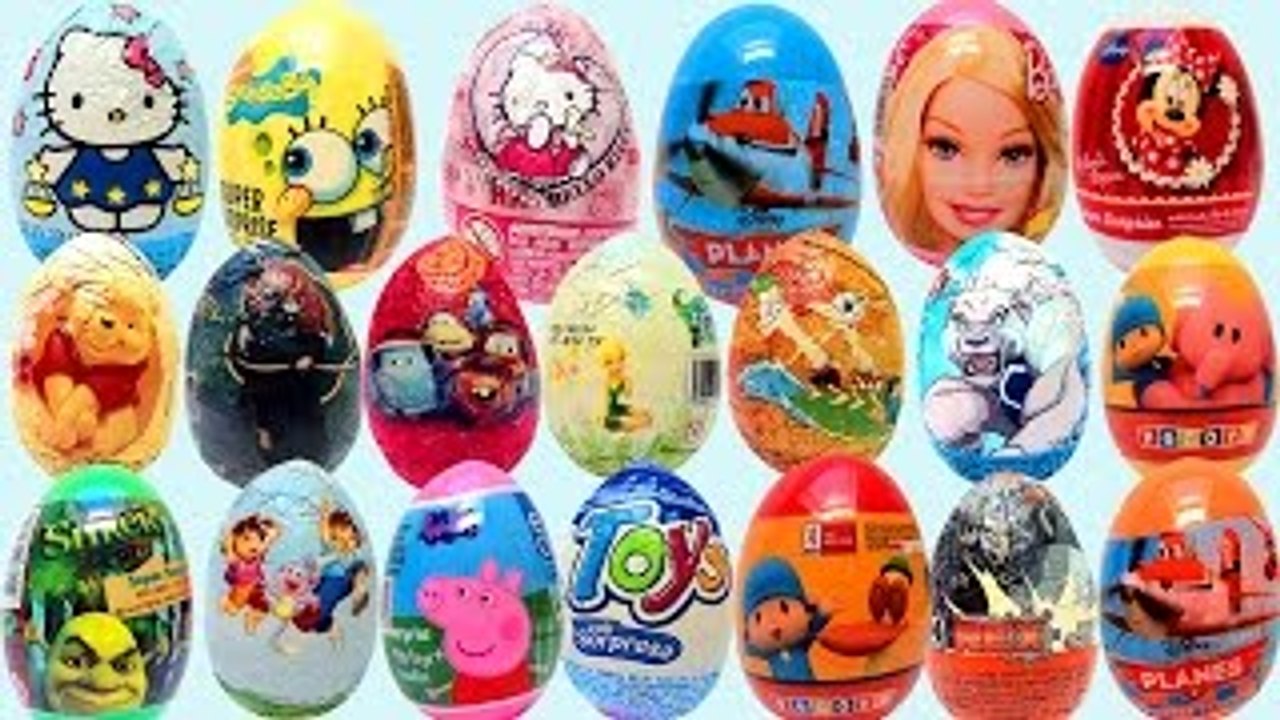 Surprise eggs Huevos Kinder sorpresa chocolate toys juguetes