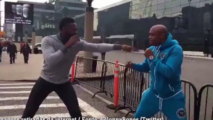 Anderson Silva vs Jon Jones lutam nas ruas de Nova Yorque