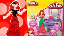 PLAY DOH Tutorial Disney Prettiest Princess Ariel Vanity Little Mermaid Toy Playset