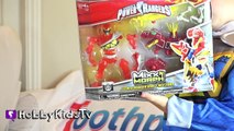 Worlds BIGGEST Toothpaste Surprise! Power Rangers Toys FIGHT Germs + SpongeBob HobbyKidsTV