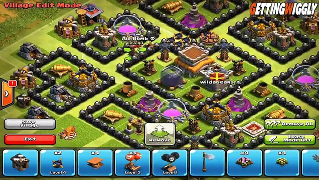 Clash of Clans Town Hall 8 Setup TH 8 Base Setup Clan Wars Defense Layout TUTORIAL