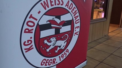 KG Rot-Weiß Adenau - Aufbau für die Sitzungen in der Hocheifelhalle