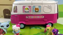MLP LPS Hello Kitty Summer Camper RV Van Review with Fluttershy Twilight Littlest Pet Sho