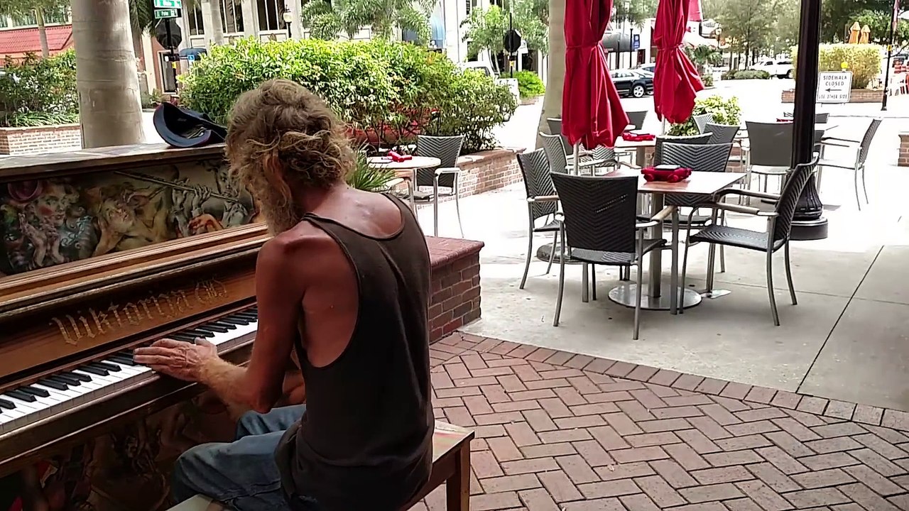 Homeless Man Plays Piano Beautifully (Sarasota, FL) (ORIGINAL)