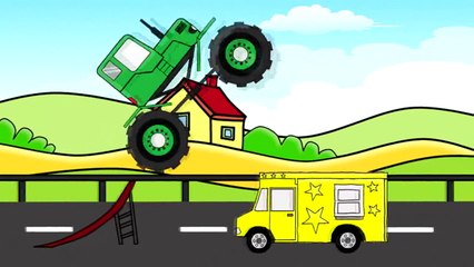 Monster Truck Stunts Tractor Puzzle - Traktorek