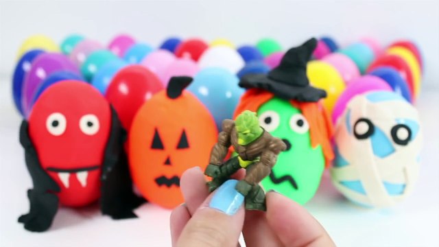 SURPRISE EGGS HALLOWEEN FROZEN PEPPA PIG MICKEY MOUSE ANGRY BIRDS PLAY DOH HALLOWEEN HUEVOS SORPRES