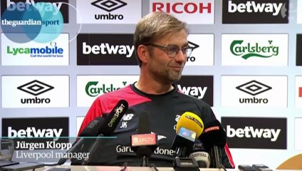 Jürgen Klopp: Liverpool did not give 100% in loss to West Ham