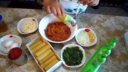 Recette Cannelloni Bolognaise - #CuisineTunisienne - مكرونة محشية بلحم مفروم