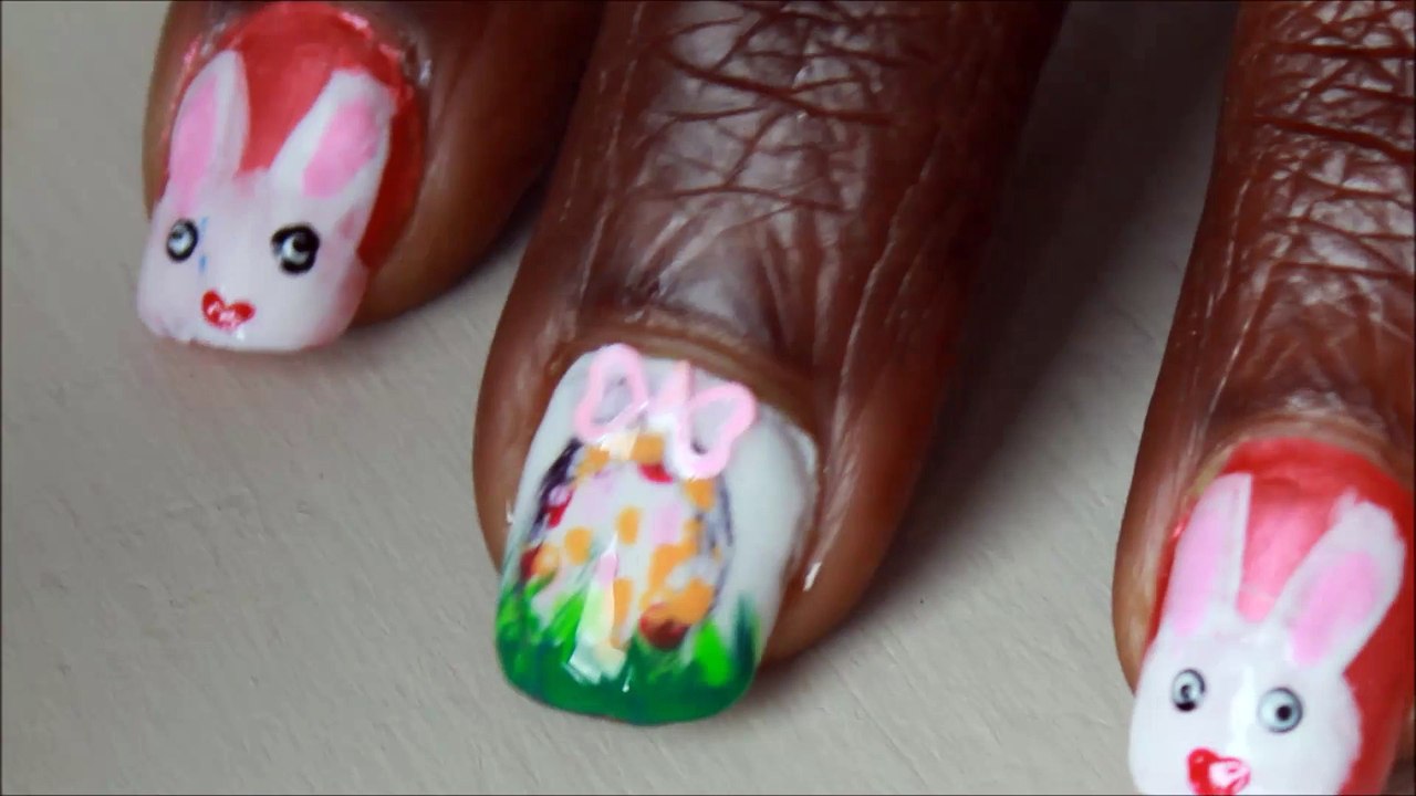 LAPIN DE PAQUES TUTORIEL FACILE/Easy Easter Bunny Nail Tutorial FLAIRELLE