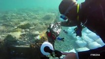 Researchers excavate ancient Greek harbor town under water