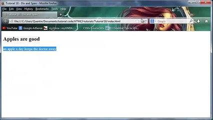 HTML5 and CSS3 beginners tutorial 18 - div and span