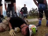 Long Boarder Hits Gate During Race