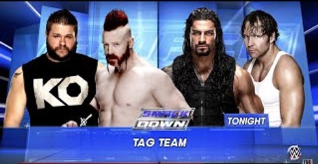 Roman Reigns & Dean Ambrose vs. Sheamus & Kevin Owens_ WWE SmackDown, 31 Dec, 2015