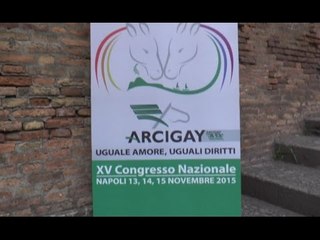 Napoli - Congresso dell'Arcigay nei luoghi di Oscar Wilde (14.11.15)