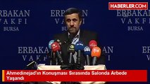 Ahmedinejadın Konuşması Sırasında Salonda Arbede Yaşandı