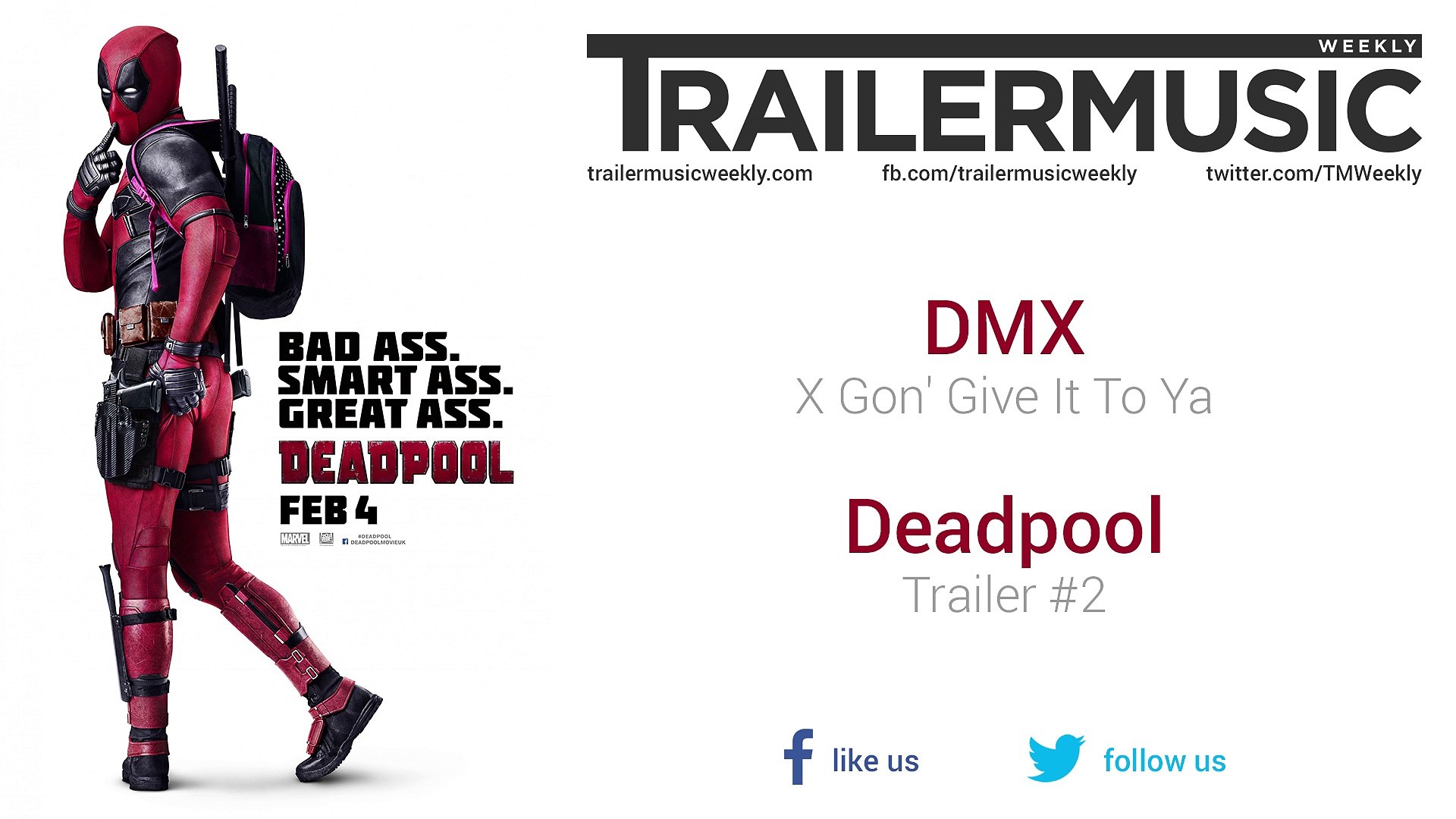 Deadpool - Trailer #2 Music #3 (DMX - X Gon' Give It To Ya) - video  Dailymotion