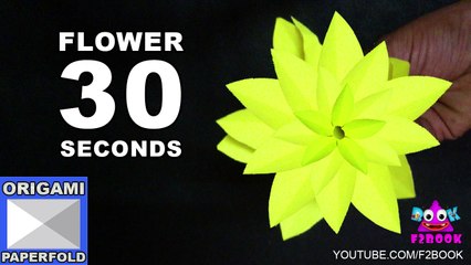 origami flower easy Making 30 Seconds - F2BOOK Video 86 instructions