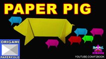origami animal Pig how to make Paper Folding instructions For Kids F2BOOK Video 88