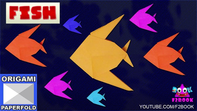 Origami Animals For kids - Paper Fish Folding - How To Make Fish F2BOOK Video 76