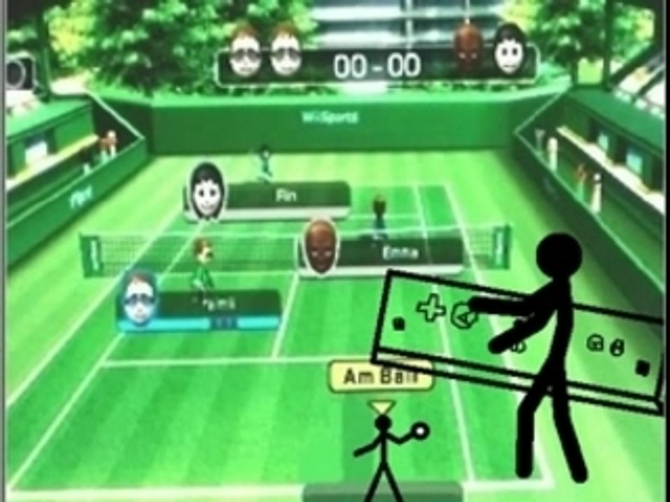 Stickman plays wii