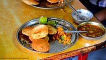 Puri Shaak Making | Most Popular Gujarati Food Mini Thali At Jamnagar Gujarat.