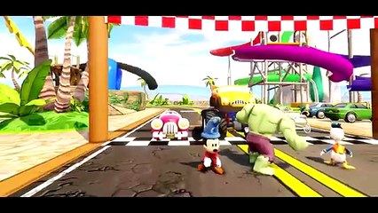 Donlad Duck Mickey Mouse's Car _ Having A Good Time With HULK!