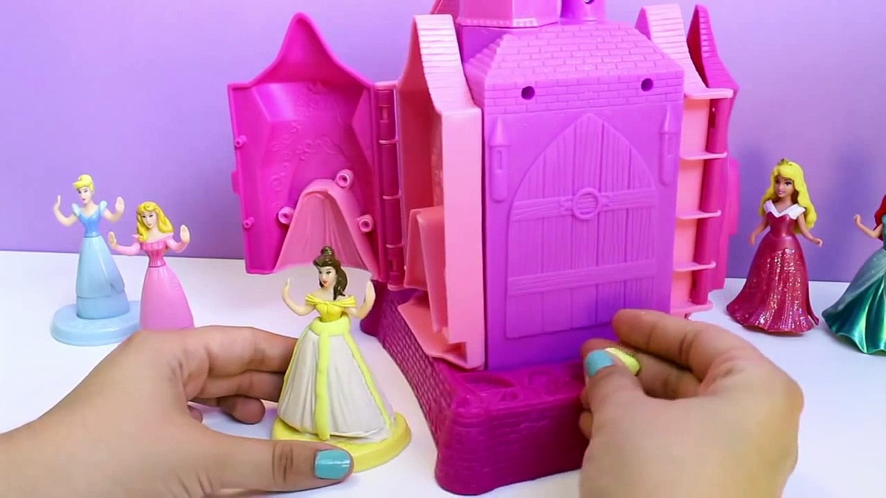 Play Doh Prettiest Princess Castle Playset Disney Princess Belle Cinderella Aurora Playdough Dress