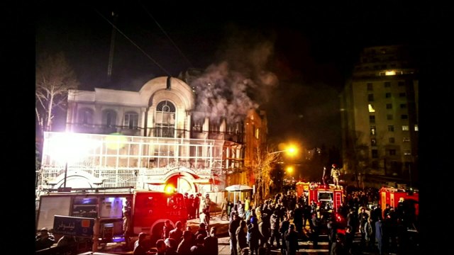 Iranian protesters storm Saudi Embassy