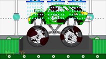 Monster Truck Get Clean In Car Wash - Video For Kids