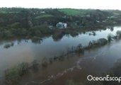 Drone Footage Shows Flooding in Southern Ireland