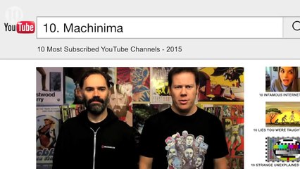 10 Most Subscribed YouTube Channels - 2015