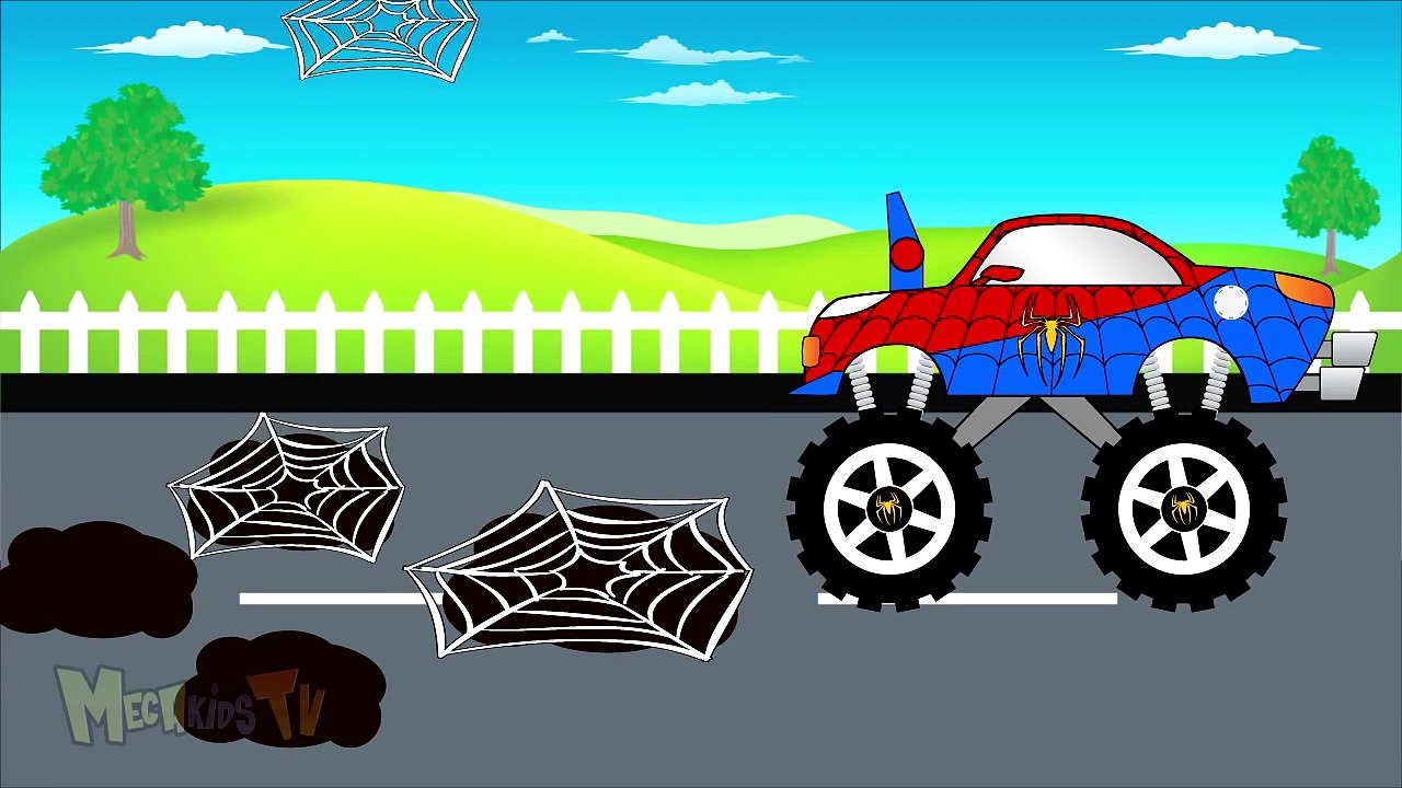 Spider Truck - Monster Trucks For Children - Mega Kids Tv