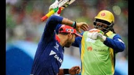 Oh No! Chris Gayle Hits Yuvraj Singh With His Bat _