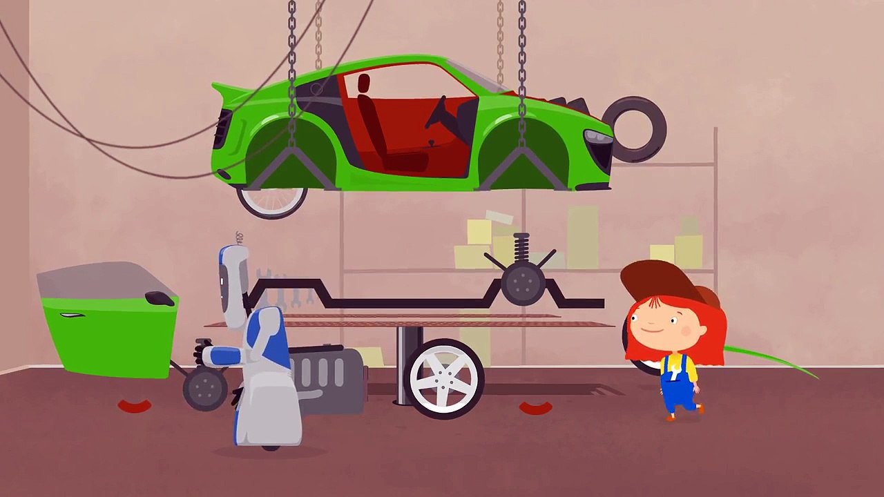 Doc McWheelie ROBOT BREAKS Car! Car Doctor Repair Mechanics Childrens Cartoons