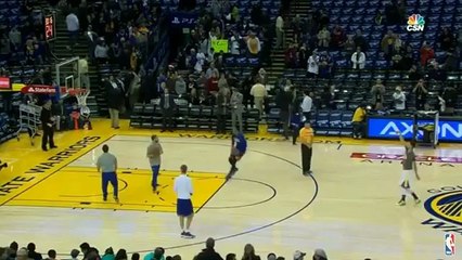 Steph Curry Hits 4 Consecutive Deep 3-Pointers During Warmup | Dec 18, 2015 | NBA 2015-16 Season